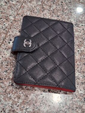 CHANEL GWP Red Interior Cardholder Organizer can be use For  passport .Beautiful